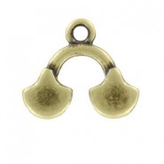 Cymbal ™ DQ metall Endstück Karavos II für Ginko Perlen - Antik Bronze